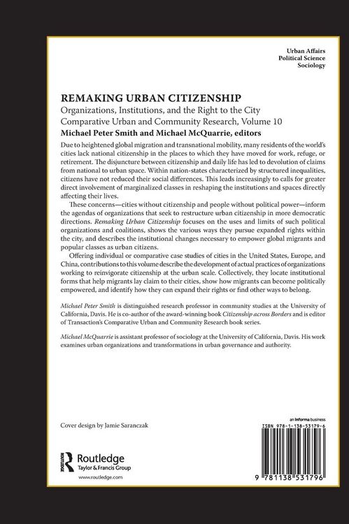 Produktbild: Remaking Urban Citizenship