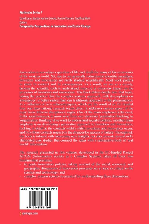 Produktbild: Complexity Perspectives in Innovation and Social Change