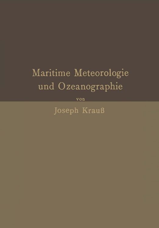 Produktbild: Grundz&uuml;ge der maritimen Meteorologie und Ozeanographie