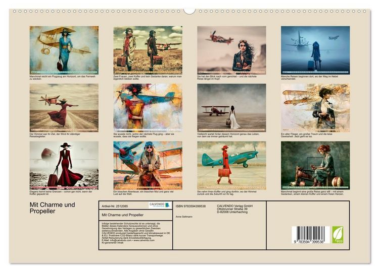 Produktbild: Mit Charme und Propeller (hochwertiger Premium Wandkalender 2027 DIN A2 quer), Kunstdruck in Hochglanz