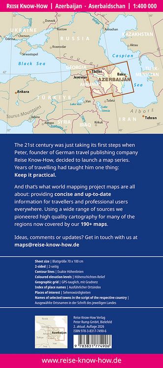 Produktbild: Reise Know-How Landkarte Aserbaidschan | Azerbaijan (1:400.000)