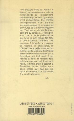 Produktbild: Transcendance et intelligibilit&eacute;