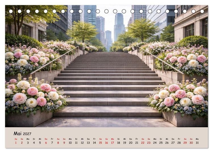 Produktbild: Urbane Oasen - Wo die Stadt aufblüht (Tischkalender 2027 DIN A5 quer), CALVENDO Monatskalender