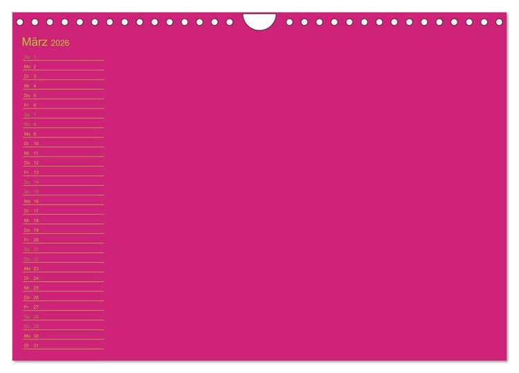 Produktbild: Bastel-Geburtstagskalender pink / Geburtstagskalender (Wandkalender 2026 DIN A4 quer), CALVENDO Monatskalender