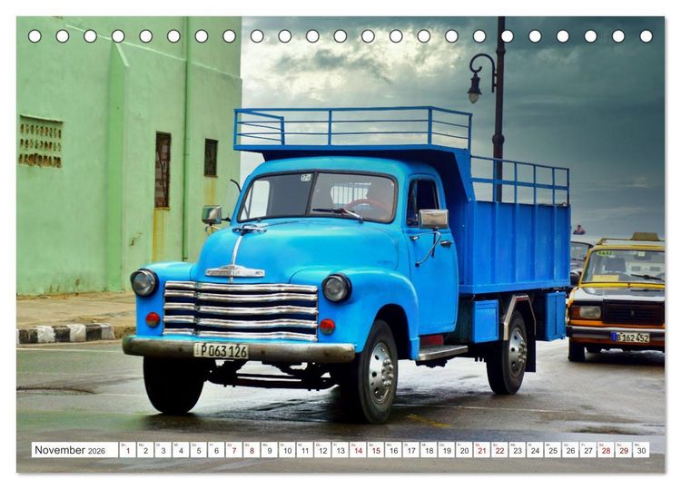 Produktbild: CHEVY POWER - Amerikanische Pickup Trucks in Kuba (Tischkalender 2026 DIN A5 quer), CALVENDO Monatskalender