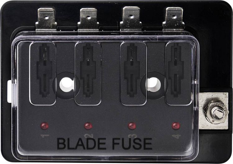 Produktbild: TRU COMPONENTS TC-9070396 TC-9070396 KFZ-Sicherungshalter mit Statusanzeige Passend f&uuml;r (Sicherungen) Flachsicherung Standard 30 A 32 V/DC 1 St.
