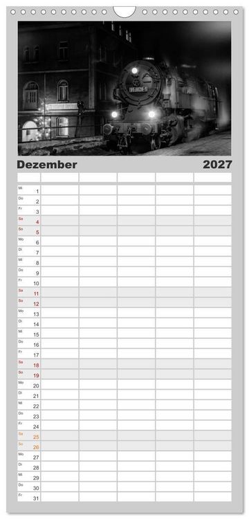 Produktbild: Familienplaner 2027 - Dampfloks in der DDR mit 5 Spalten (Wandkalender, 21 x 45 cm) CALVENDO