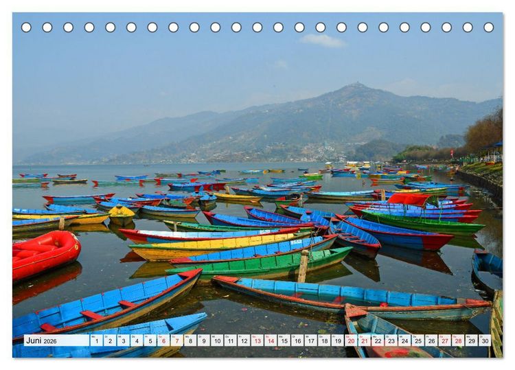 Produktbild: POKHARA und SARANGKOT (Tischkalender 2026 DIN A5 quer), CALVENDO Monatskalender