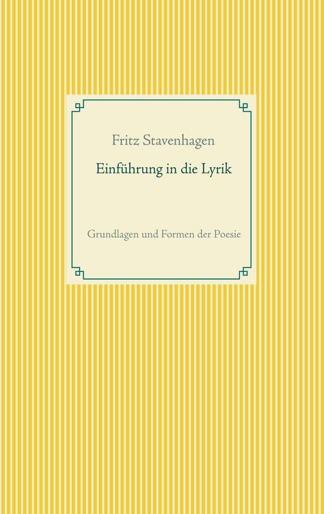 Produktbild: Einf&uuml;hrung in die Lyrik