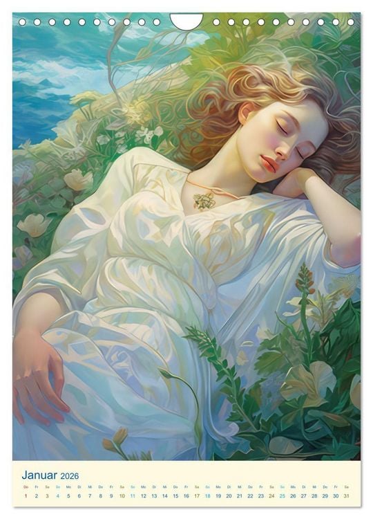 Produktbild: Feminine Romantik &ndash; Impressionistische Bilder (Wandkalender 2026 DIN A4 hoch), CALVENDO Monatskalender
