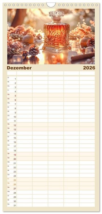 Produktbild: Familienplaner 2026 - Spirit of Whisky mit 5 Spalten (Wandkalender, 21 x 45 cm) CALVENDO