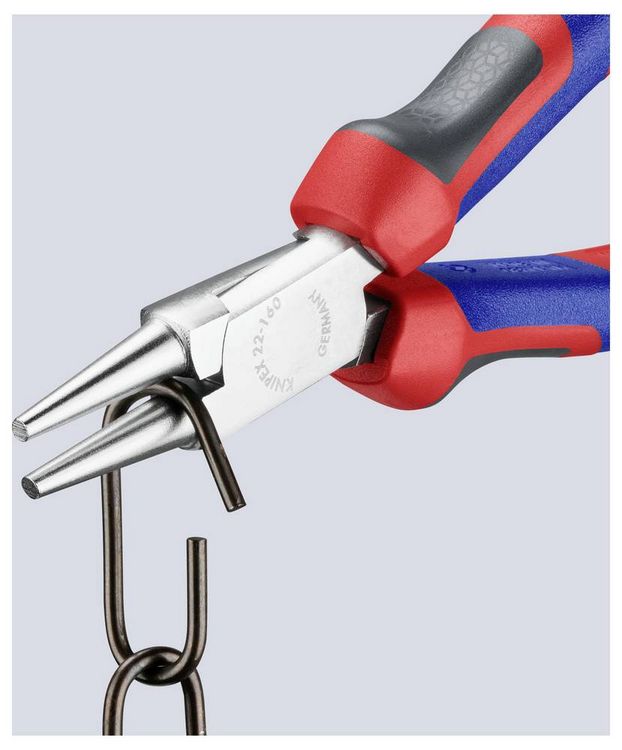 Produktbild: Knipex 22 05 160 Werkstatt Rundzange Gerade Chrom-Vanadium Elektrostahl 160mm
