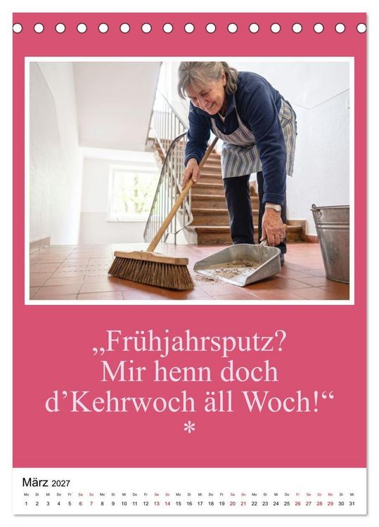 Produktbild: Schw&auml;bische Mundart - A Brezl ohne Salz isch wie a Dag ohne Bruddla (Tischkalender 2027 DIN A5 hoch), CALVENDO Monatskalender