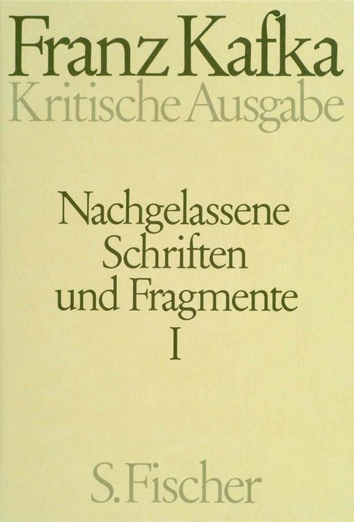 Produktbild: Nachgelassene Schriften und Fragmente I