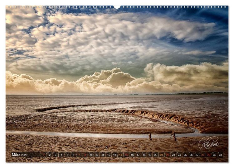 Produktbild: Friesland - Watt und Nordsee / CH-Version (Wandkalender 2026 DIN A2 quer), CALVENDO Monatskalender