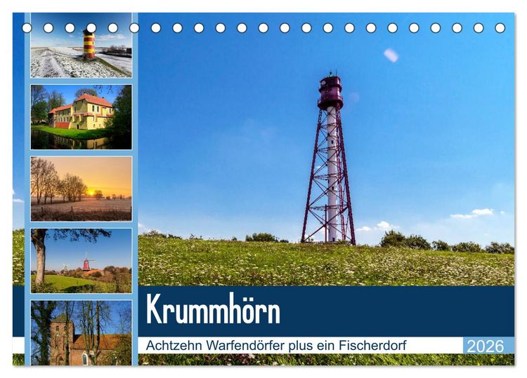 Produktbild: KRUMMH&Ouml;RN Achtzehn Warfend&ouml;rfer plus ein Fischerdorf (Tischkalender 2026 DIN A5 quer), CALVENDO Monatskalender