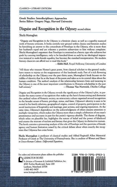 Produktbild: Disguise and Recognition in the Odyssey