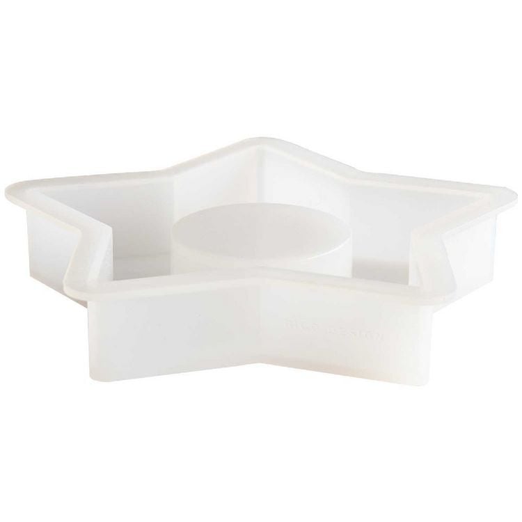 Produktbild: Silikon Gie&szlig;form Teelichthalter Stern, 11,5 x 11 x 2 cm / Au&szlig;enma&szlig; Silikonform 12,4 x 12,4 x 2,2 cm