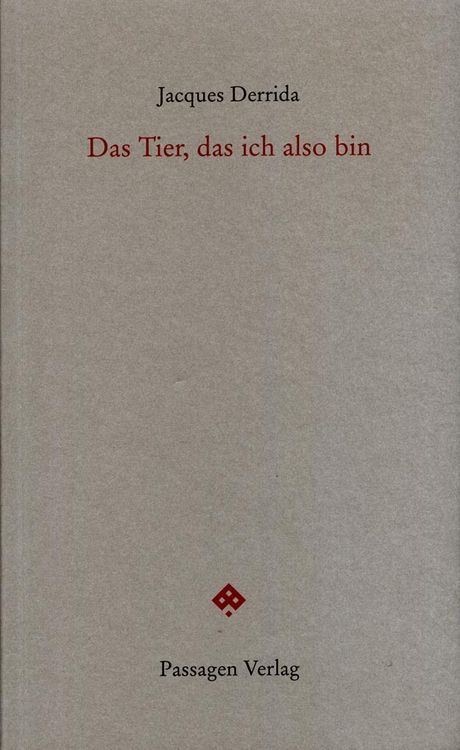Produktbild: Das Tier, das ich also bin