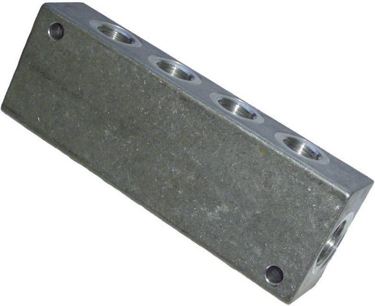 Produktbild: ICH Verteilerblock, beidseitig 61412 10 bar (max)