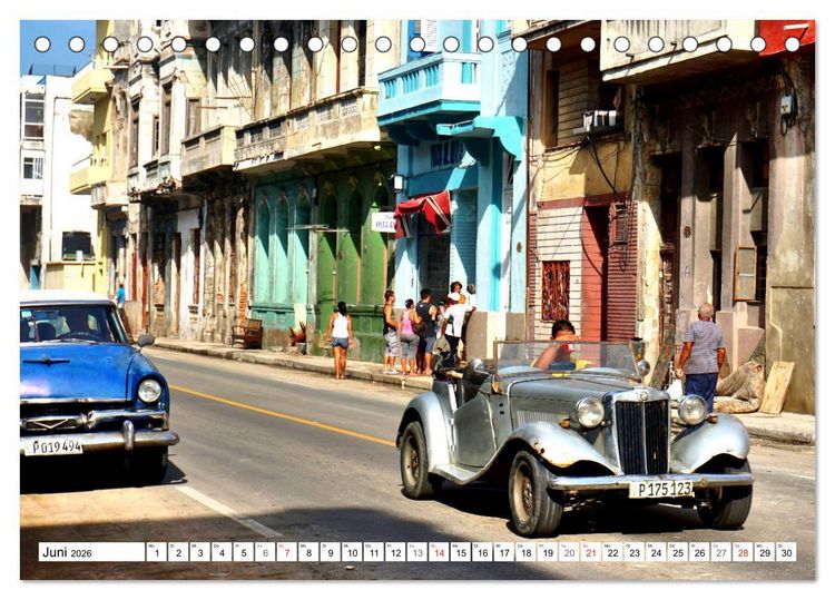 Produktbild: MG Classics - Britische Oldtimer in Kuba (Tischkalender 2026 DIN A5 quer), CALVENDO Monatskalender