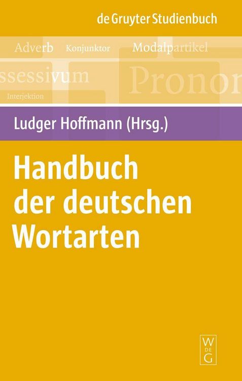 Produktbild: Handbuch der deutschen Wortarten