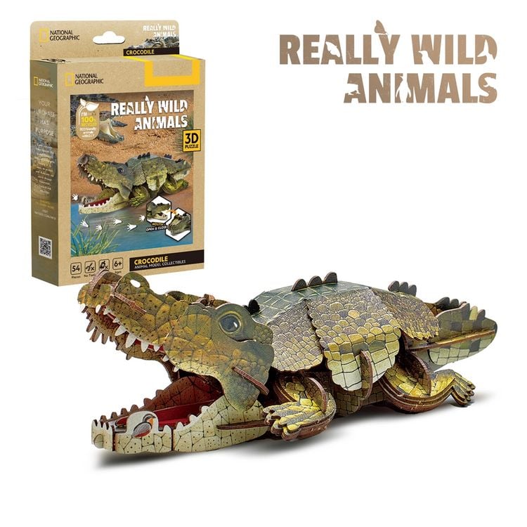 Produktbild: CUBICFUN - 3D Puzzle Krokodil 54 Teile