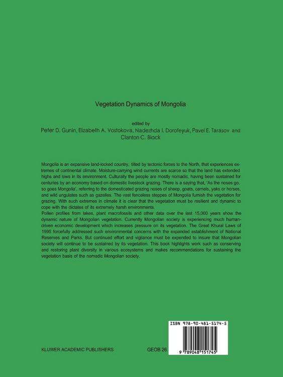 Produktbild: Vegetation Dynamics of Mongolia