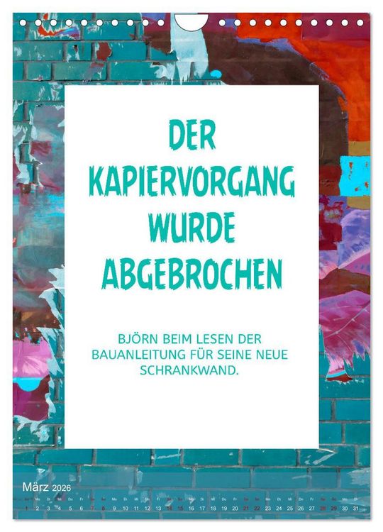 Produktbild: Lach du nur! - Flotte Spr&uuml;che schnell erkl&auml;rt (Wandkalender 2026 DIN A4 hoch), CALVENDO Monatskalender