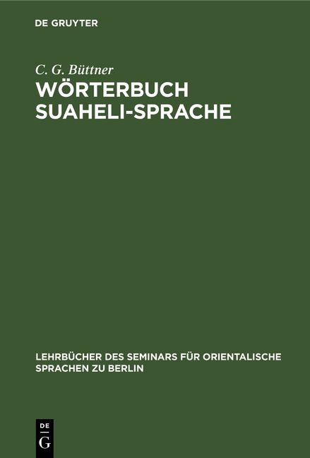 Produktbild: W&ouml;rterbuch Suaheli-Sprache