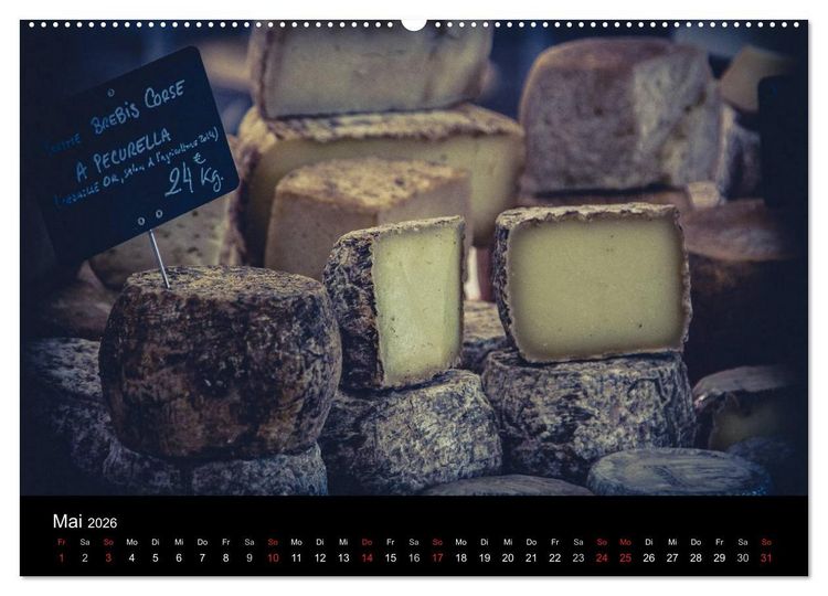 Produktbild: Erlebnis der Sinne - Franz&ouml;sischer Markt auf Korsika (hochwertiger Premium Wandkalender 2026 DIN A2 quer), Kunstdruck in Hochglanz