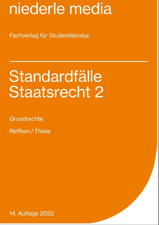 Produktbild: Standardfälle Staatsrecht 2 - Grundrechte - 2022