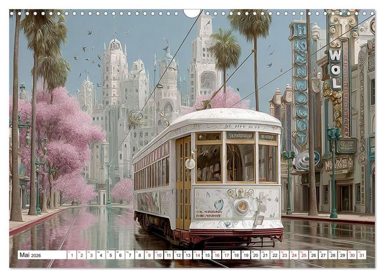 Produktbild: Stra&szlig;enbahnen - Pulsadern der Stadt (Wandkalender 2026 DIN A3 quer), CALVENDO Monatskalender