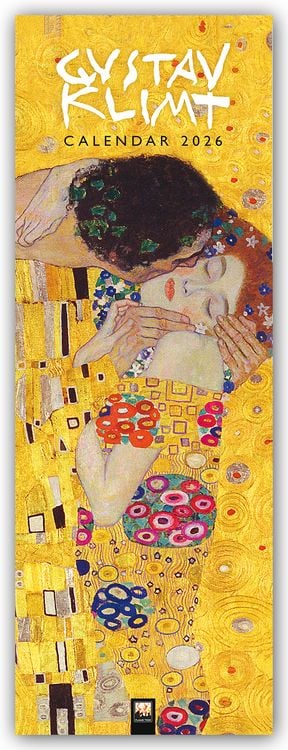 Produktbild: Gustav Klimt – Slimline-Kalender 2026 – Original Flame Tree Publishing-Kalender Slimeline [Kalender]