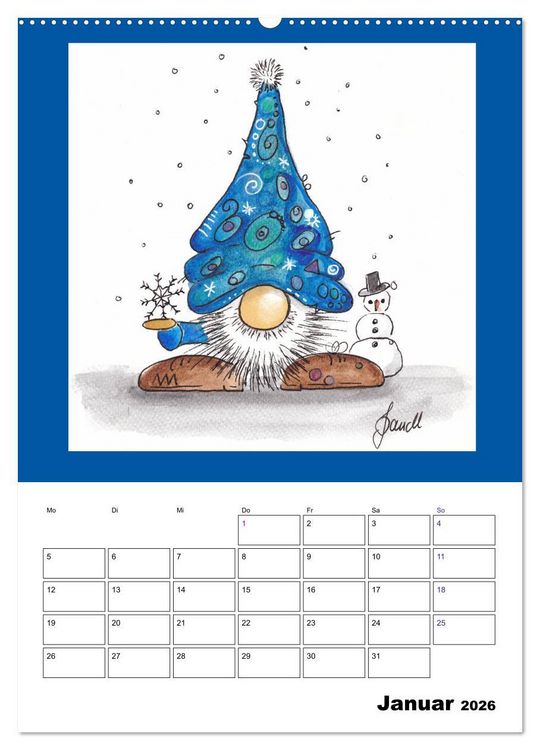 Produktbild: WichtelParade (hochwertiger Premium Wandkalender 2026 DIN A2 hoch), Kunstdruck in Hochglanz
