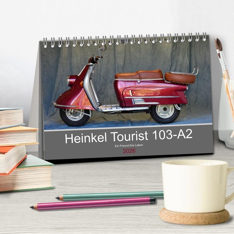 Produktbild: Heinkel Tourist 103-A2 Ein Freund f&uuml;rs Leben (Tischkalender 2026 DIN A5 quer), CALVENDO Monatskalender