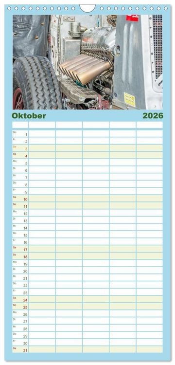 Produktbild: Familienplaner 2026 - Faszination Jochpassrennen mit 5 Spalten (Wandkalender, 21 x 45 cm) CALVENDO