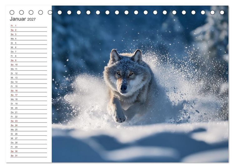 Produktbild: Die Seele der Wildnis (Tischkalender 2027 DIN A5 quer), CALVENDO Monatskalender
