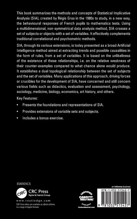 Produktbild: The Theory of Statistical Implicative Analysis