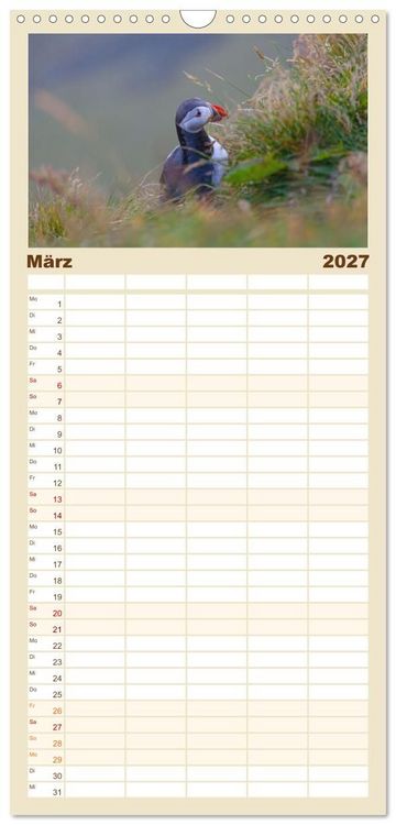 Produktbild: Familienplaner 2027 - Naturwunder in Island mit 5 Spalten (Wandkalender, 21 x 45 cm) CALVENDO