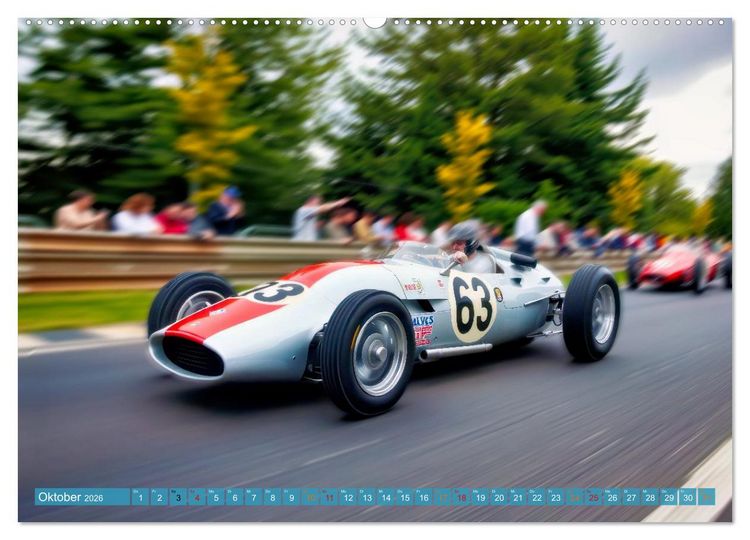 Produktbild: Formel 1 in den sechziger Jahren (hochwertiger Premium Wandkalender 2026 DIN A2 quer), Kunstdruck in Hochglanz