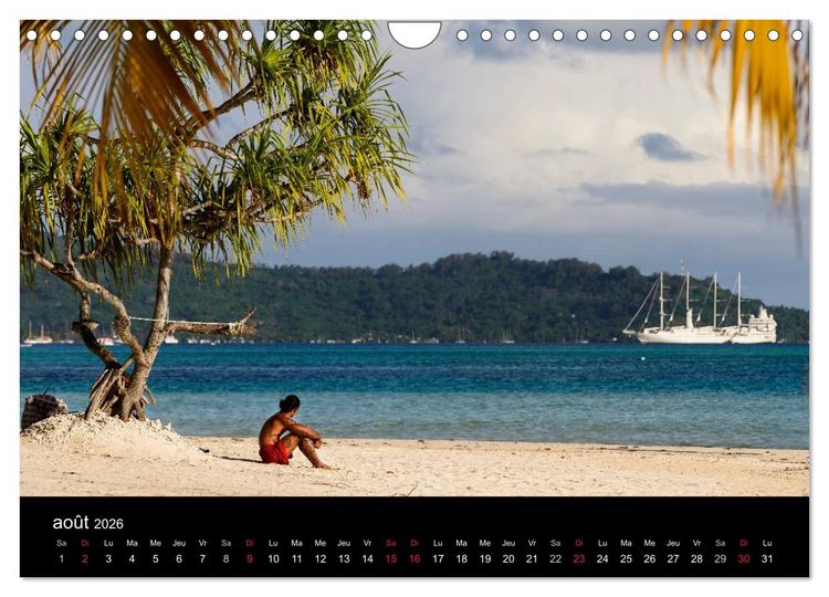 Produktbild: Polyn&eacute;sie fran&ccedil;aise - Magie des &icirc;les (Calendrier mural 2026 DIN A4 vertical), CALVENDO calendrier mensuel