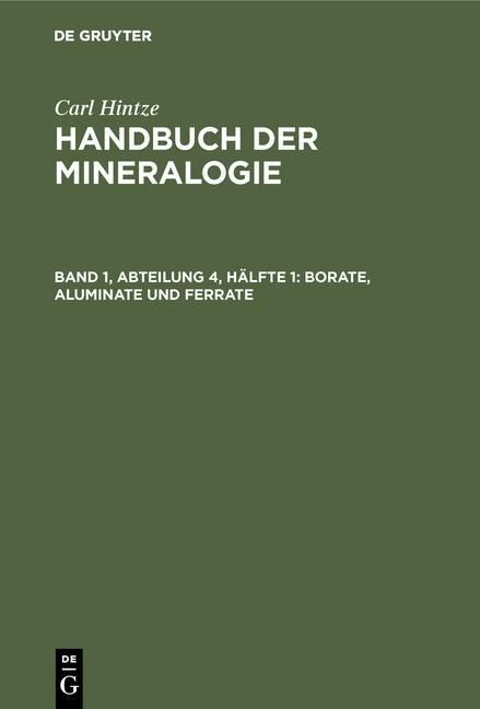 Produktbild: Borate, Aluminate und Ferrate