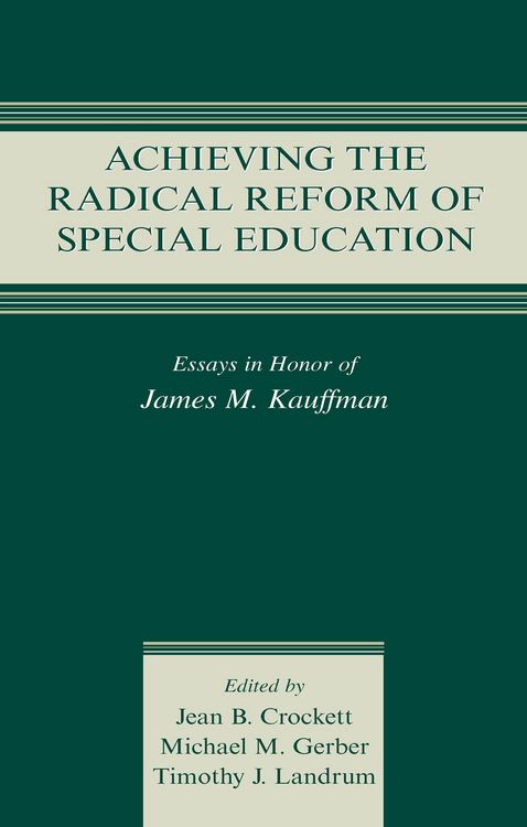 Produktbild: Achieving the Radical Reform of Special Education