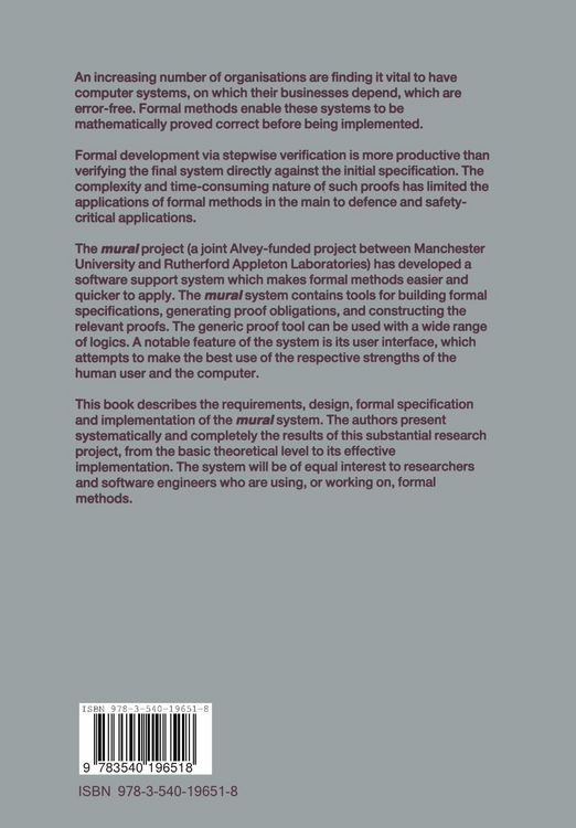 Produktbild: Mural: A Formal Development Support System