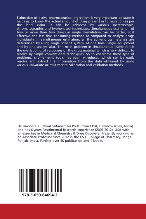 Produktbild: Chemometric Tools for Simultaneous Estimation in Pharmaceuticals
