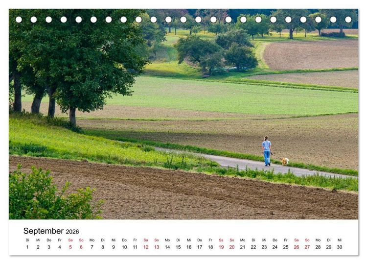 Produktbild: Wege in der Natur - Kraichgau und Enzkreis (Tischkalender 2026 DIN A5 quer), CALVENDO Monatskalender