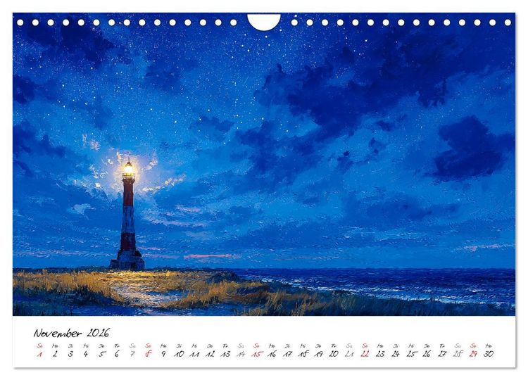Produktbild: Sylt - Acrylmalerei von der Nordsee-Insel (Wandkalender 2026 DIN A4 quer), CALVENDO Monatskalender