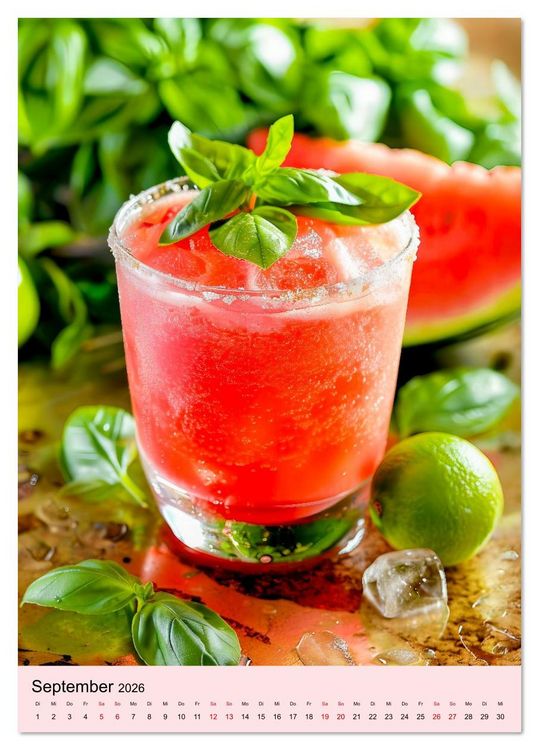 Produktbild: Cocktails im Glas - Sommerliche Mixgetr&auml;nke zum Tr&auml;umen (Tischkalender 2026 DIN A5 hoch), CALVENDO Monatskalender