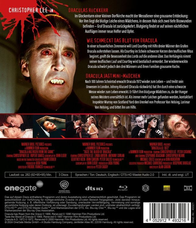 Dracula Triple Blood Edition: Draculas Rückkehr / Wie schmeckt das Blut von Dracula / Dracula jagt Mini-Mädchen [3 Blu-rays]]